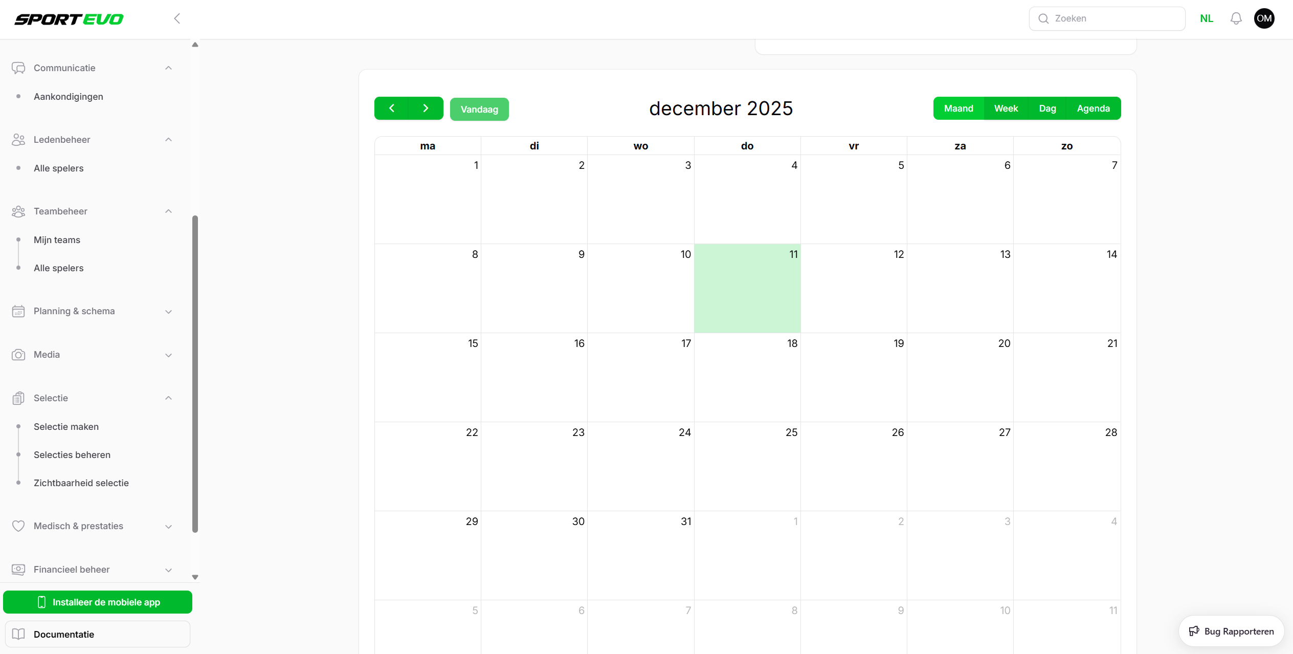 Geavanceerde Kalender